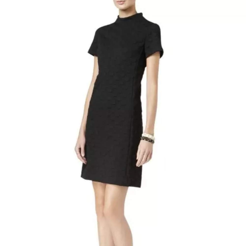 Betsey Johnson Dotted Jacquard Dress 14 Black